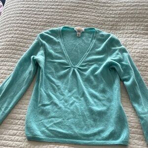 Talbots Turquoise Cashmere Sweater